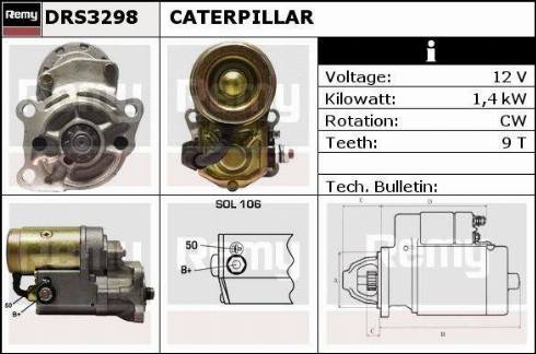 Remy DRS3298 - Starter www.autospares.lv