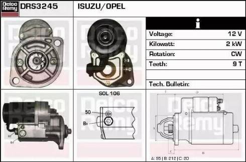 Remy DRS3245 - Starteris www.autospares.lv