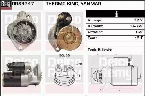 Remy DRS3247 - Starteris www.autospares.lv