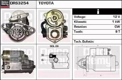 Remy DRS3254 - Starteris autospares.lv