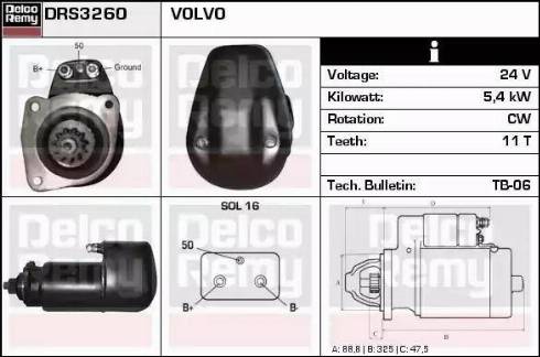 Remy DRS3260 - Стартер www.autospares.lv