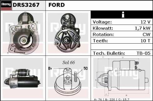 Remy DRS3267X - Starteris autospares.lv