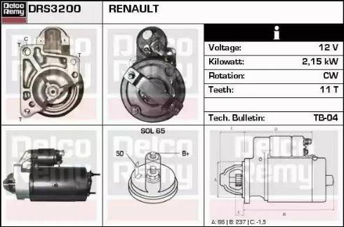 Remy DRS3200 - Starteris autospares.lv