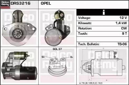 Remy DRS3216 - Starter www.autospares.lv