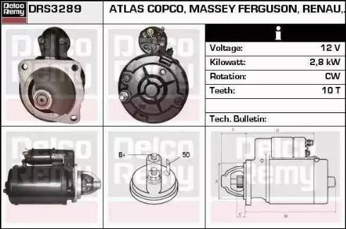 Remy DRS3289 - Starteris autospares.lv