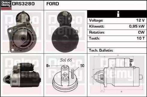 Remy DRS3280 - Starteris www.autospares.lv