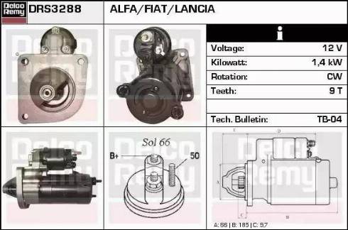 Remy DRS3288 - Стартер www.autospares.lv