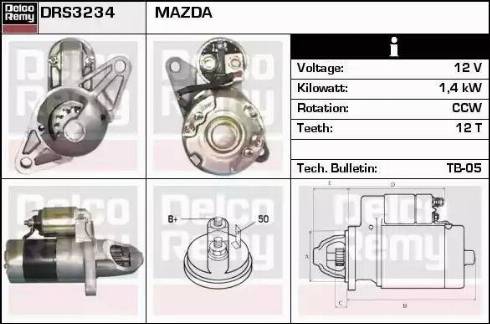 Remy DRS3234 - Starter www.autospares.lv