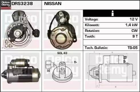 Remy DRS3238 - Стартер www.autospares.lv