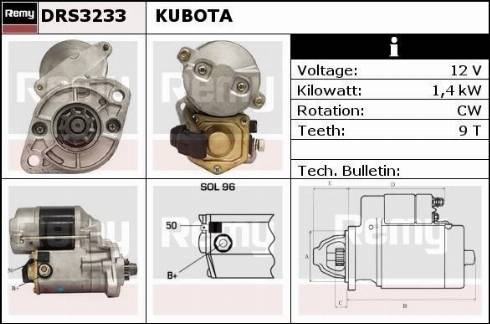 Remy DRS3233 - Стартер www.autospares.lv