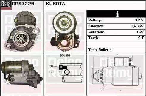 Remy DRS3226 - Starter www.autospares.lv