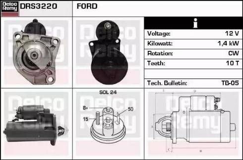 Remy DRS3220 - Starteris autospares.lv