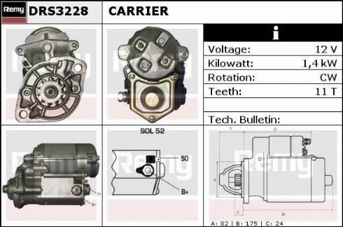 Remy DRS3228 - Starter www.autospares.lv