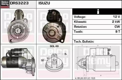 Remy DRS3223 - Starteris autospares.lv