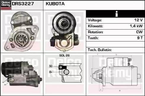 Remy DRS3227 - Стартер www.autospares.lv