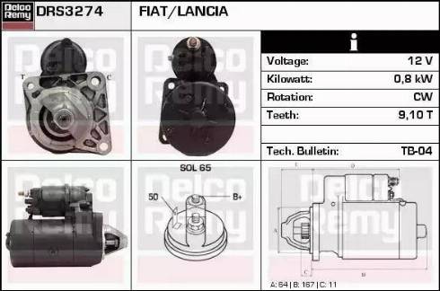 Remy DRS3274 - Starteris www.autospares.lv