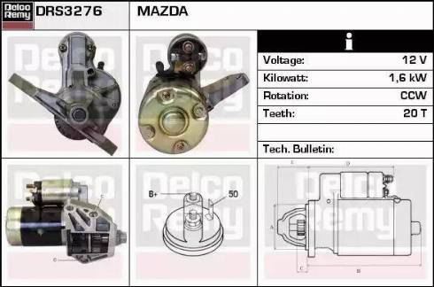 Remy DRS3276 - Starteris autospares.lv