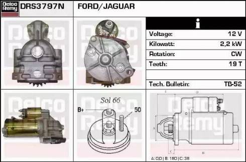 Remy DRS3797N - Стартер www.autospares.lv