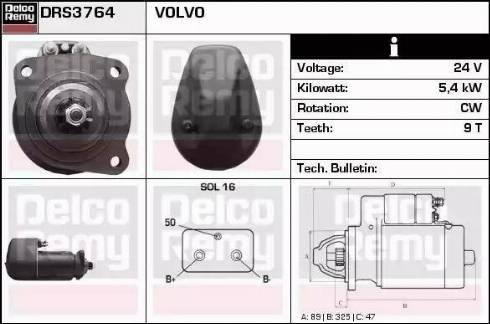 Remy DRS3764 - Starteris autospares.lv