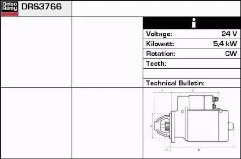 Remy DRS3766 - Starteris autospares.lv