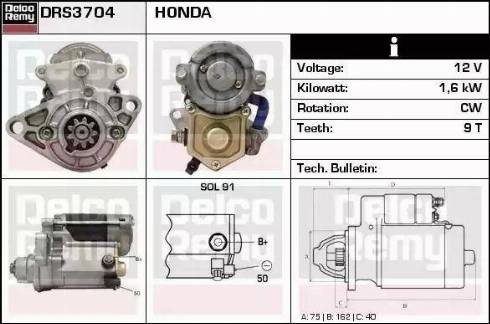 Remy DRS3704 - Starteris www.autospares.lv