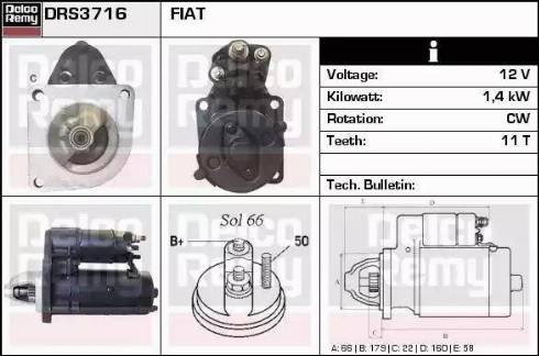 Remy DRS3716 - Starteris autospares.lv