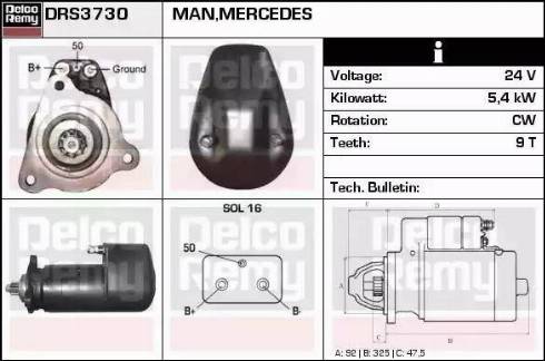 Remy DRS3730 - Starteris www.autospares.lv