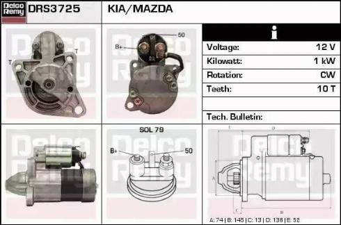 Remy DRS3725 - Starteris autospares.lv