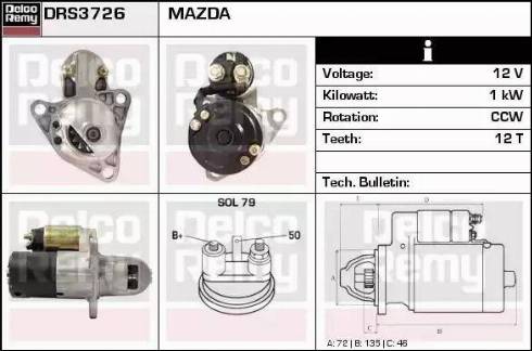 Remy DRS3726 - Starter www.autospares.lv