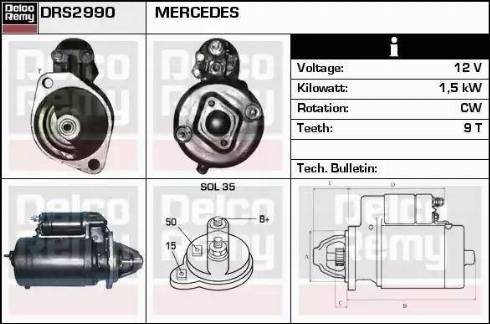 Remy DRS2990 - Starteris autospares.lv