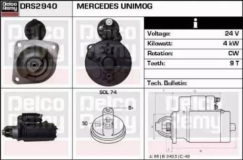 Remy DRS2940 - Starteris autospares.lv