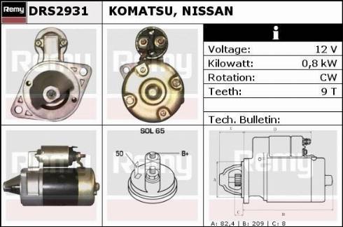 Remy DRS2931 - Starteris autospares.lv