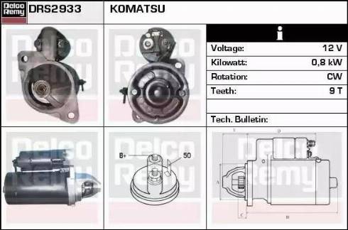 Remy DRS2933 - Стартер www.autospares.lv