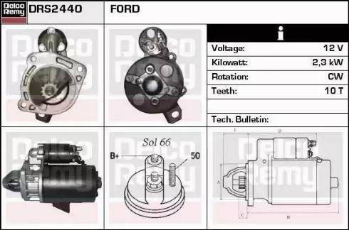 Remy DRS2440 - Starteris autospares.lv