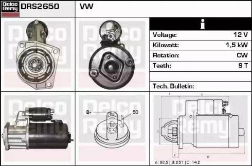 Remy DRS2650 - Starteris autospares.lv