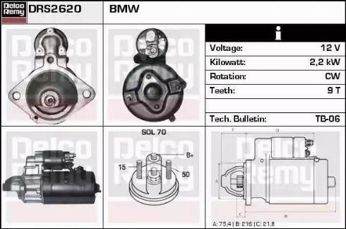 Remy DRS2620 - Starter www.autospares.lv