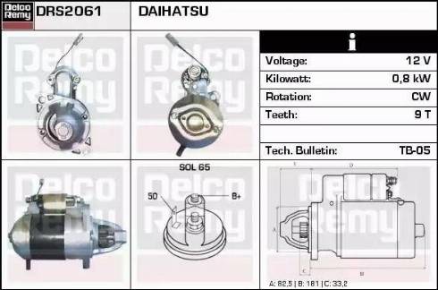 Remy DRS2061 - Starter www.autospares.lv