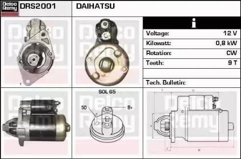 Remy DRS2001 - Starter www.autospares.lv