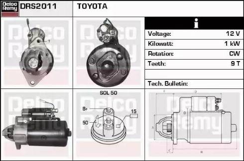 Remy DRS2011 - Starter www.autospares.lv