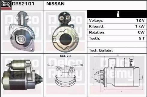 Remy DRS2101 - Starter www.autospares.lv