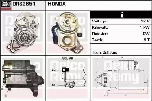 Remy DRS2851 - Starter www.autospares.lv