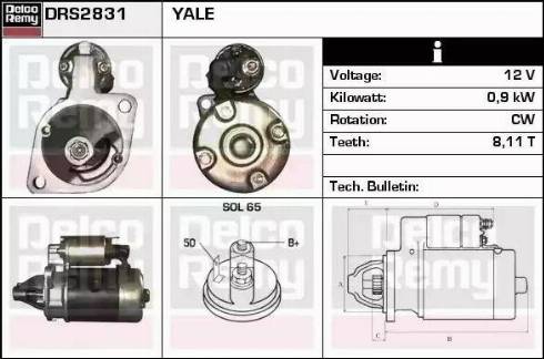 Remy DRS2831 - Starteris autospares.lv