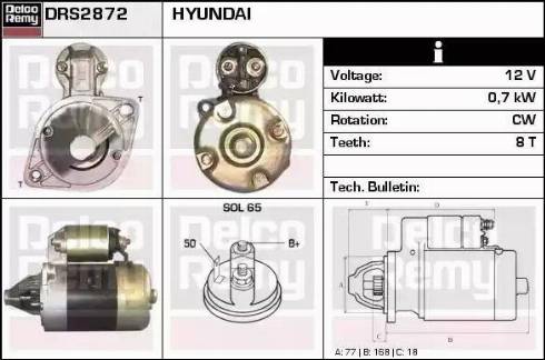 Remy DRS2872 - Starteris www.autospares.lv