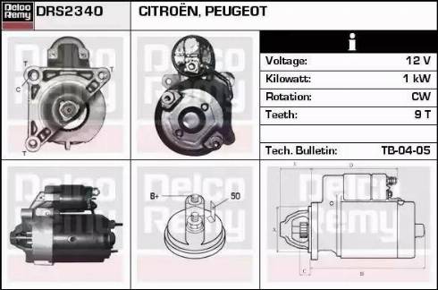 Remy DRS2340 - Стартер www.autospares.lv