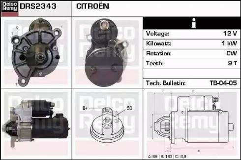 Remy DRS2343 - Starter www.autospares.lv