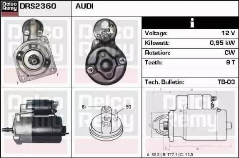 Remy DRS2360 - Starteris www.autospares.lv