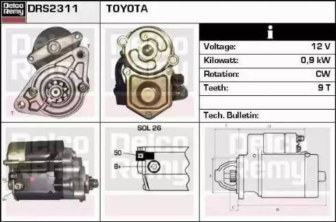 Remy DRS2311 - Starter www.autospares.lv