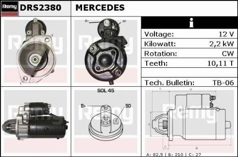 Remy DRS2380X - Starteris www.autospares.lv