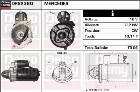 Remy DRS2380 - Starter www.autospares.lv