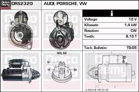 Remy DRS2320 - Starteris www.autospares.lv